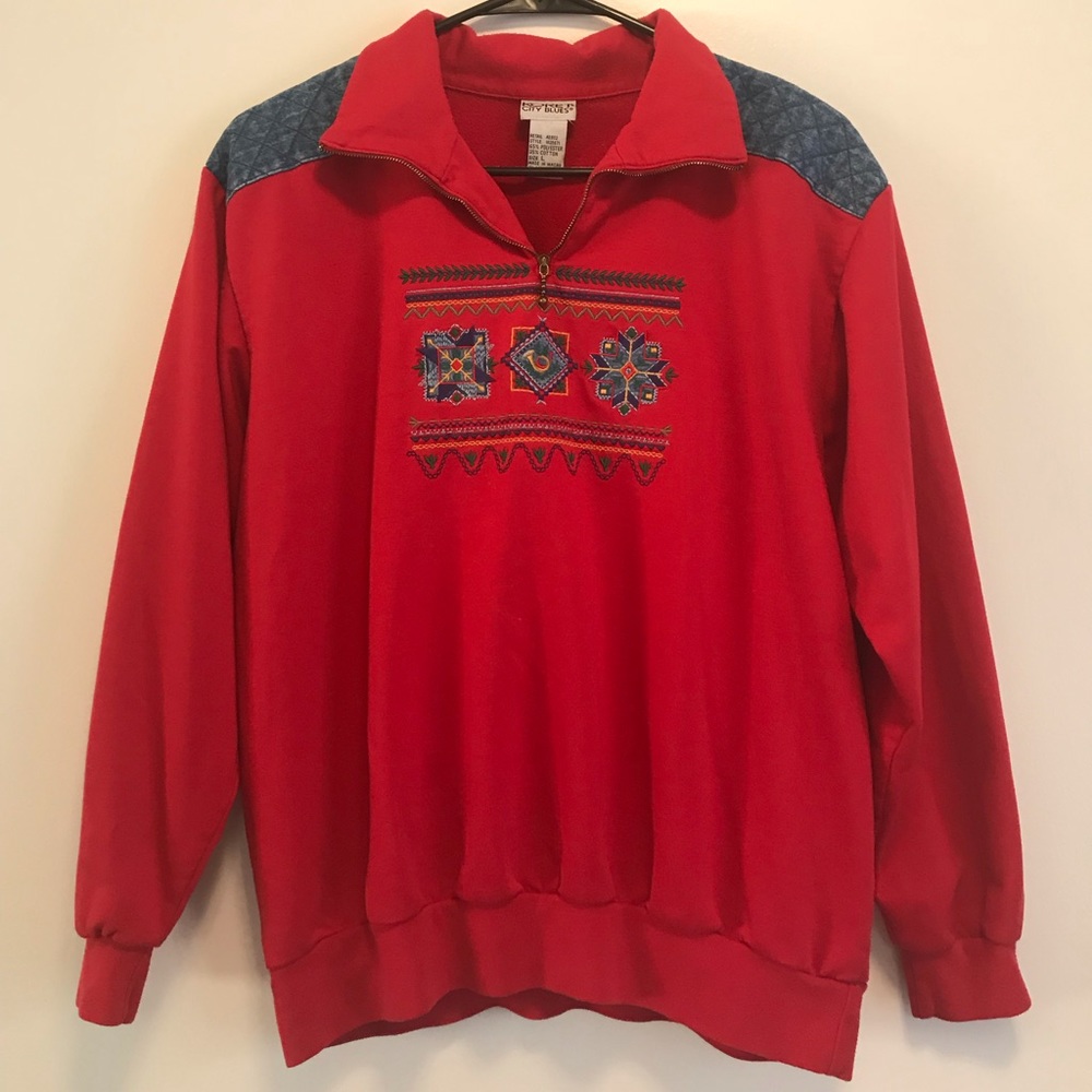 Cute and funky quarter zip up